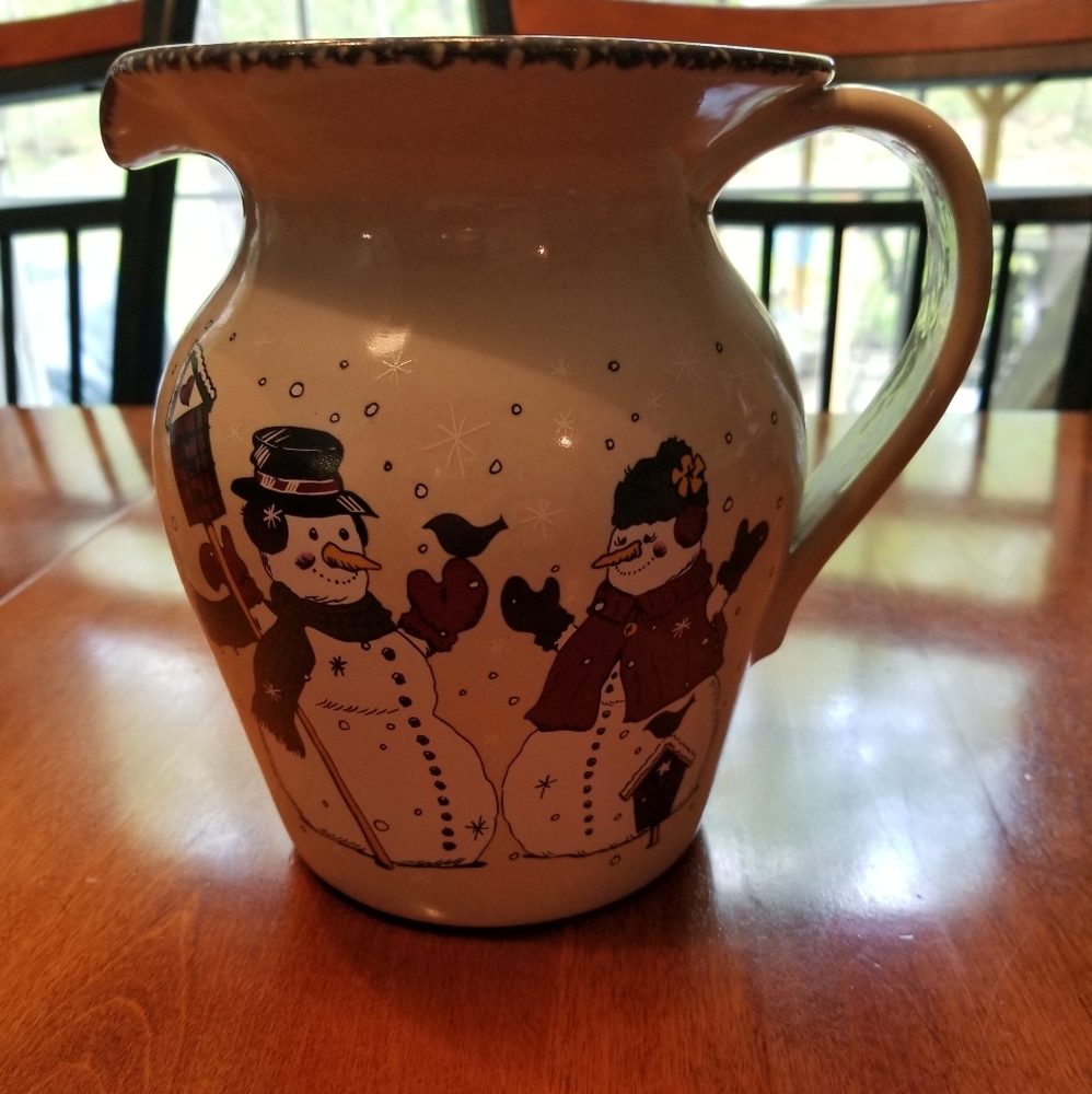 Home & Garden Party snowman pitcher